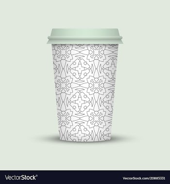 Modern coffee cup to go vector image