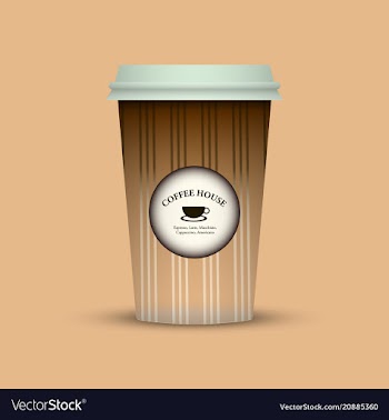 Modern coffee cup to go vector image
