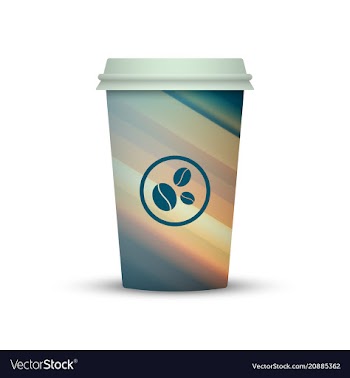 Modern coffee cup to go vector image