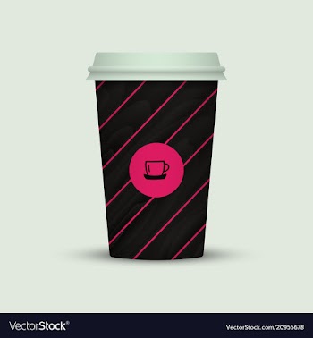 Modern coffee cup to go vector image