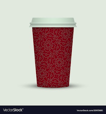 Modern coffee cup to go vector image