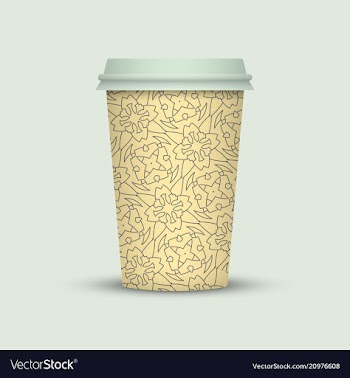 Modern coffee cup to go vector image