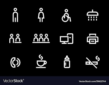 modern collection of simple icons with shapes