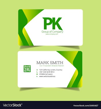 Modern colorful business card vector image