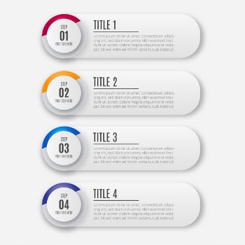 Modern colorful business infographic Free Vector