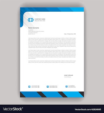 modern company letterhead pad design
