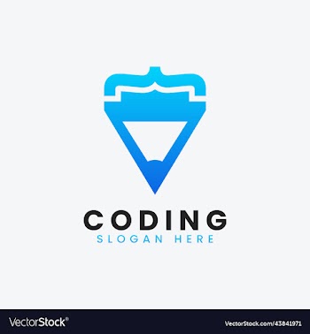 modern computer programming coding logo design