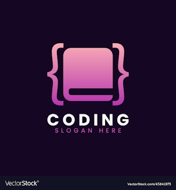 modern computer programming coding logo design