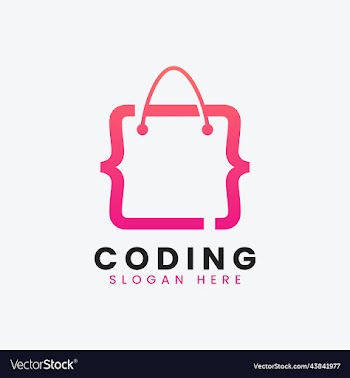 modern computer programming coding logo design