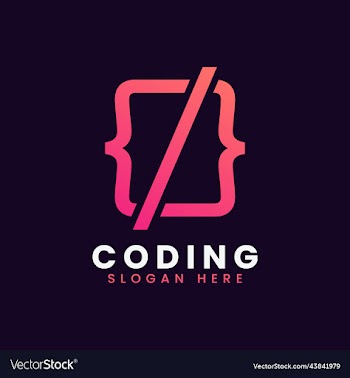 modern computer programming coding logo design