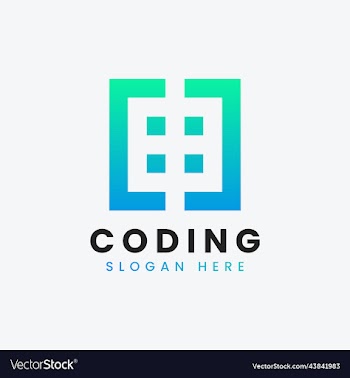 modern computer programming coding logo design