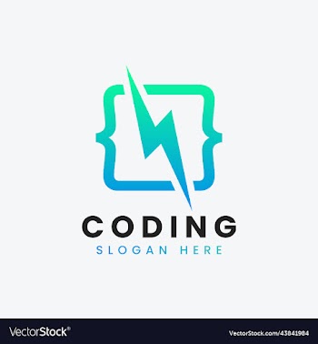 modern computer programming coding logo design