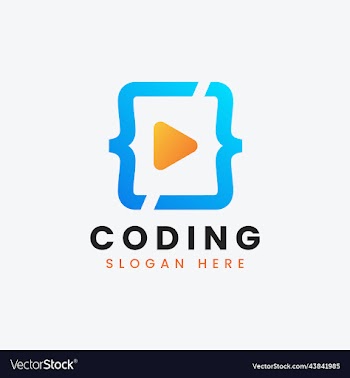 modern computer programming coding logo design