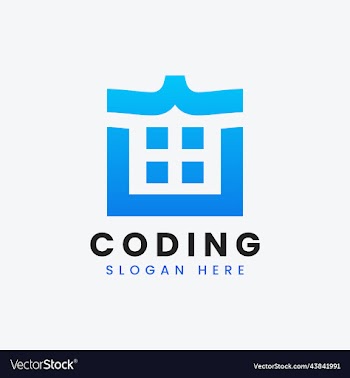 modern computer programming coding logo design