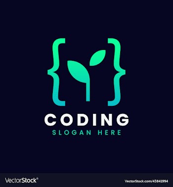 modern computer programming coding logo design