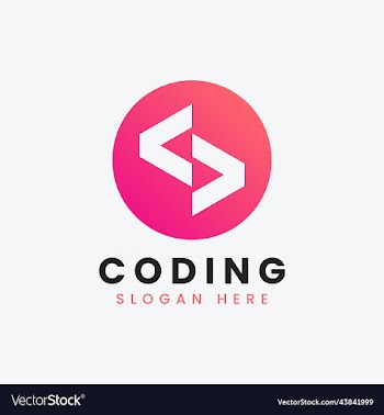 modern computer programming coding logo design