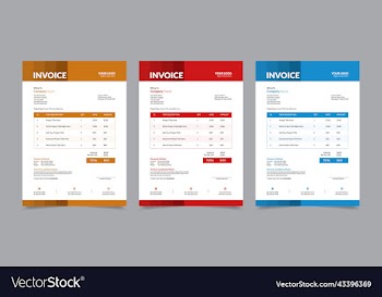 modern corporate business style invoice design