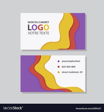 Modern creative and clean business card template vector image