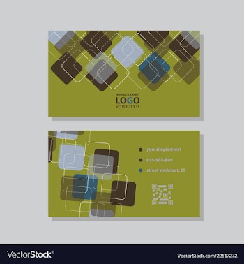 Modern creative and clean business card template vector image
