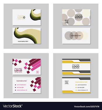 Modern creative and clean business card template vector image