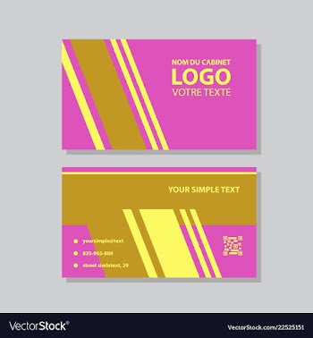 Modern creative and clean business card template vector image
