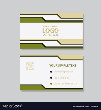 Modern creative and clean business card template vector image