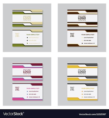 Modern creative and clean business card template vector image