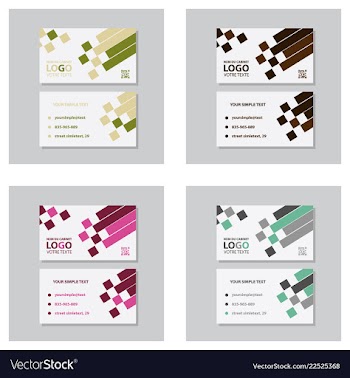 Modern creative and clean business card template vector image