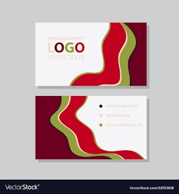 Modern creative and clean business card template vector image