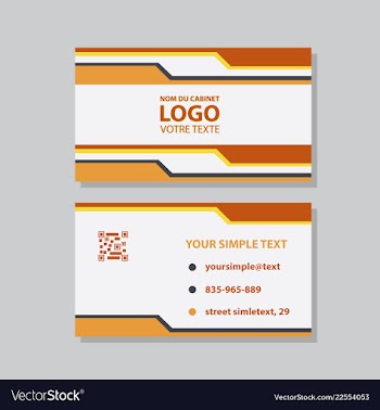 Modern creative and clean business card template vector image