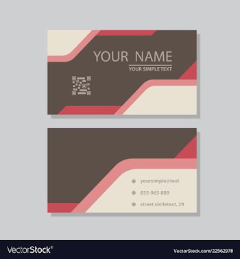 Modern creative and clean business card template vector image
