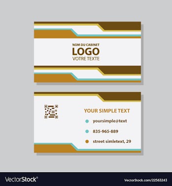 Modern creative and clean business card template vector image