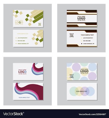 Modern creative and clean business card template vector image