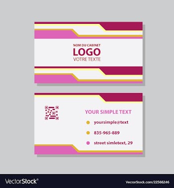 Modern creative and clean business card template vector image
