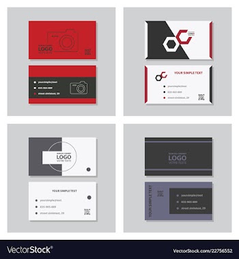Modern creative and clean business card template vector image