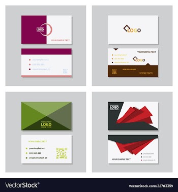 Modern creative and clean business card template vector image
