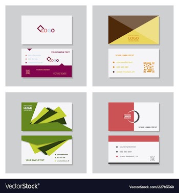 Modern creative and clean business card template vector image