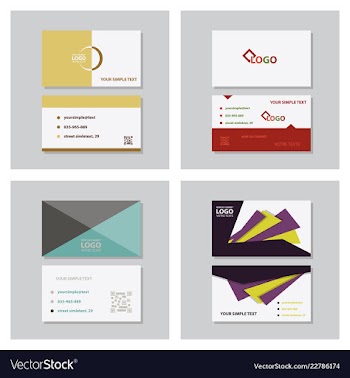 Modern creative and clean business card template vector image