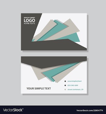 Modern creative and clean business card template vector image