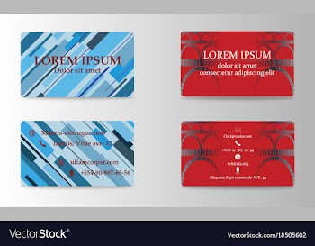 Modern creative and trending business visit cards vector image