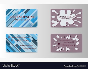 Modern creative and trending business visit cards vector image