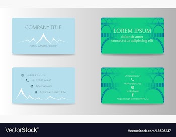 Modern creative and trending business visit cards vector image