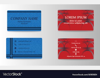 Modern creative and trending business visit cards vector image