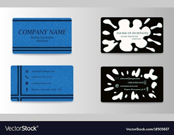 Modern creative and trending business visit cards vector image
