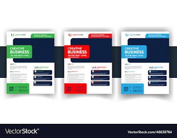 modern creative business flyer bundle design templ