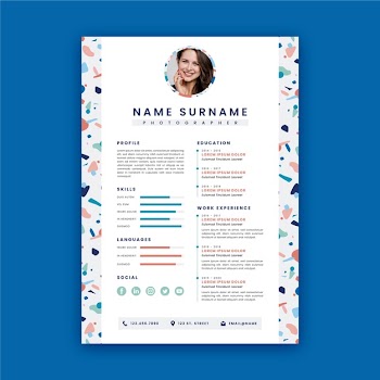 Modern curriculum vitae template Free Vector