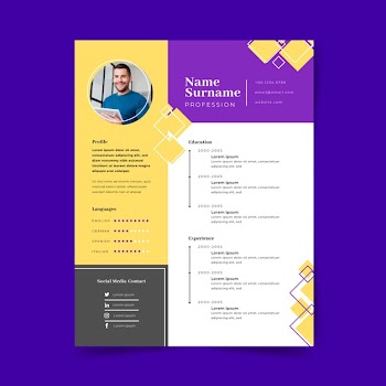 Modern cv template Free Vector