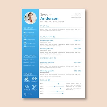 Modern cv template Free Vector