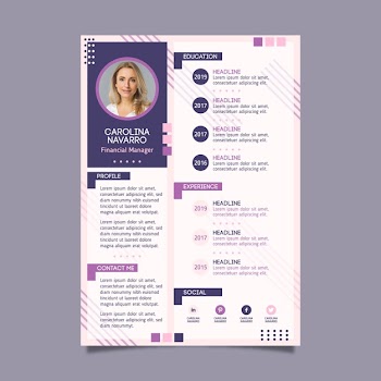 Modern cv template Free Vector