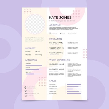 Modern cv template Free Vector
